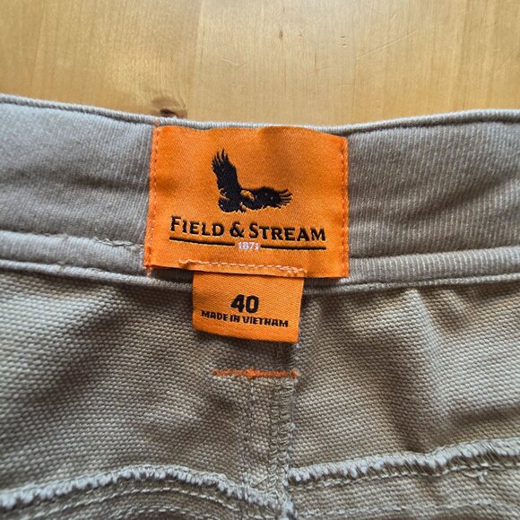 Field and Stream Pants Mens 40 X 32 Brown Canvas Brush Briar Hunting NWOT - Picture 2 of 7